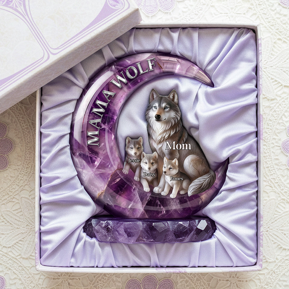 Wolf Mom Acrylic Plaque - Personalized Gifts For Mom 01NATA070226