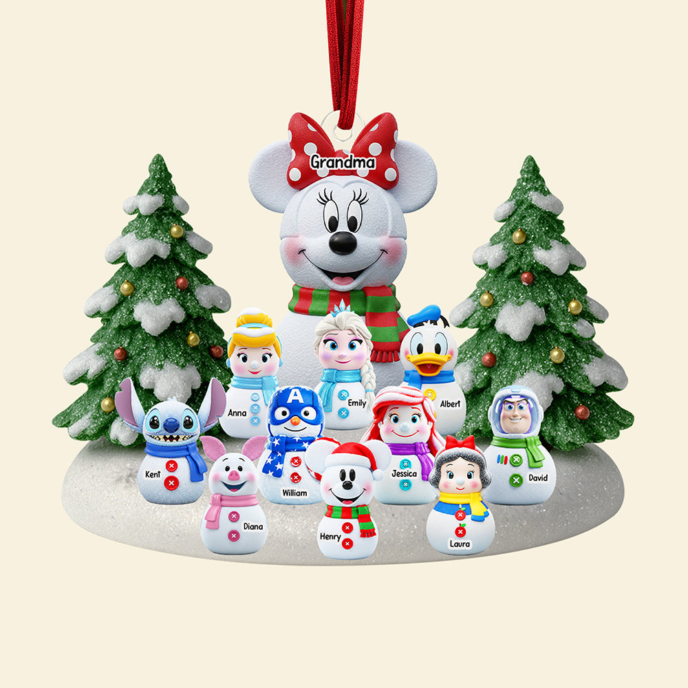 Cartoon Characters Christmas Ornament - Personalized Gifts For Grandma 05naqn040925