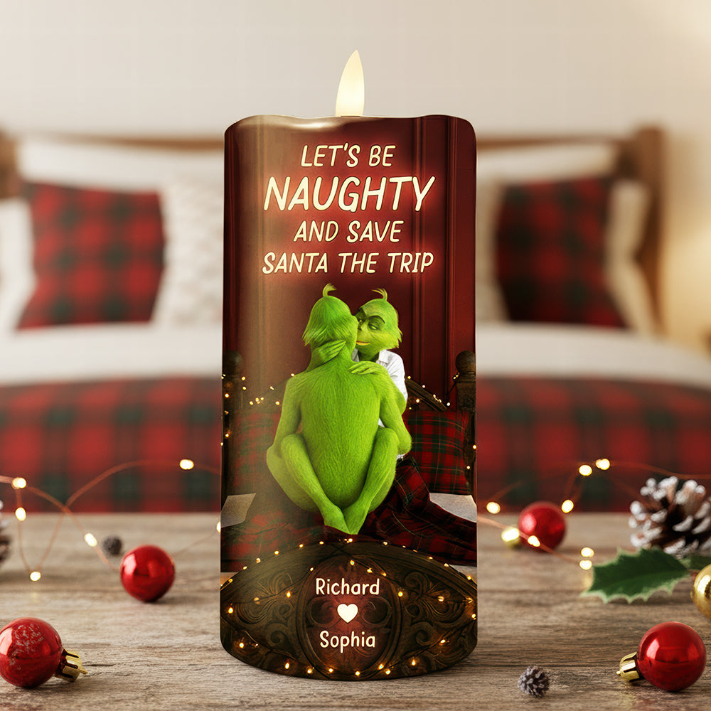 Playful Couple LED Candle, Personalized Christmas Gifts For Couple 04qhqn150925
