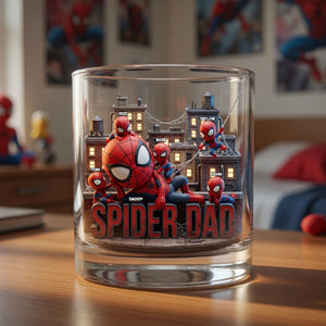 Dad And His Little Heroes Glass Mug - Personalized Gifts For Dad 03NALU290426