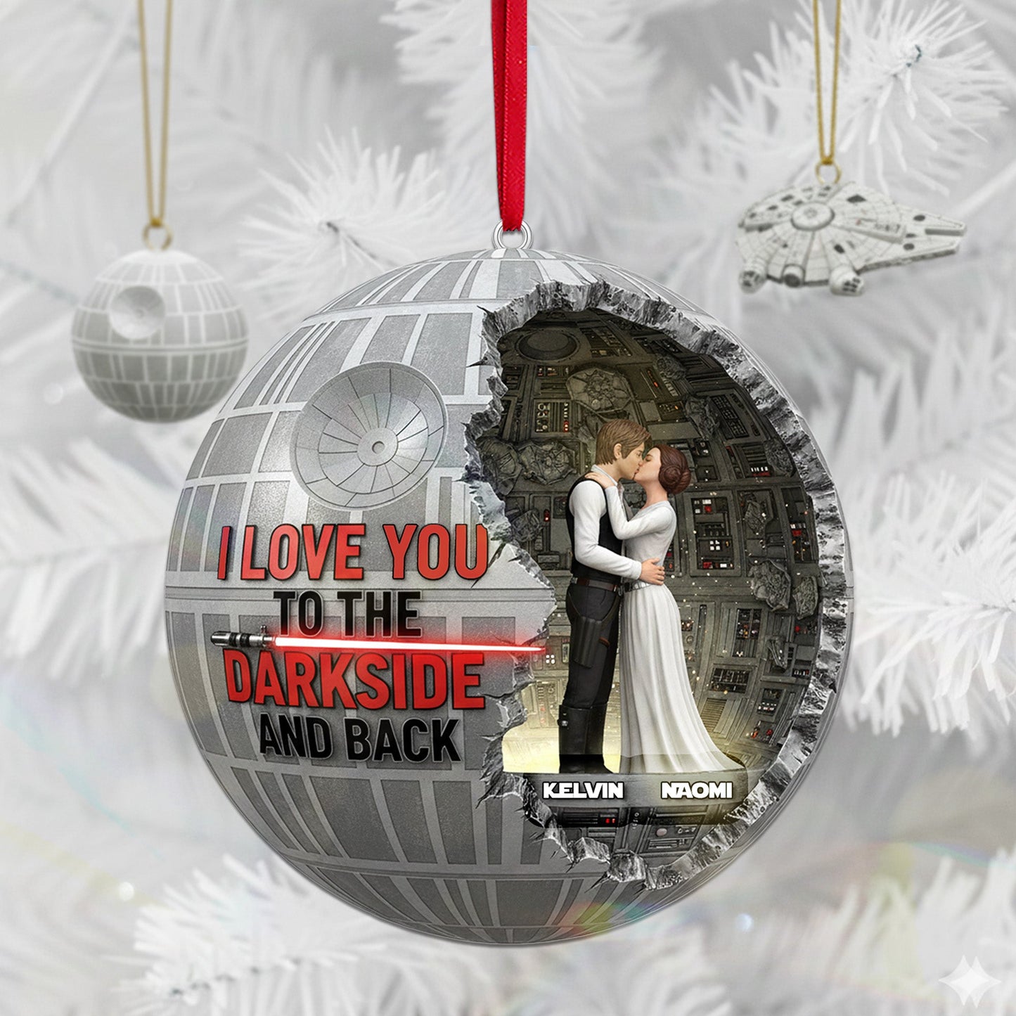 Personalized Gifts For Christmas, Kissing Couple Acrylic Ornament 03kimg270925