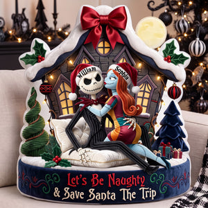 Let's Be Naughty Spooky Duo - Personalized Gifts For Couple Pillow 04palu171026