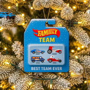 Family Racing Team Ornament Christmas Personalized Gifts For Family 01OHDT040925