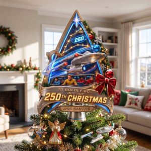 Precious Journey 250th Christmas Tree Topper - Personalized Christmas Gifts 01hatn250826