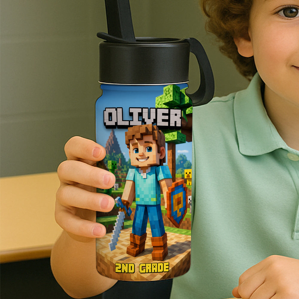 Pixel Adventure Custom Photo Gifts For Kid Tumbler 02natn260725