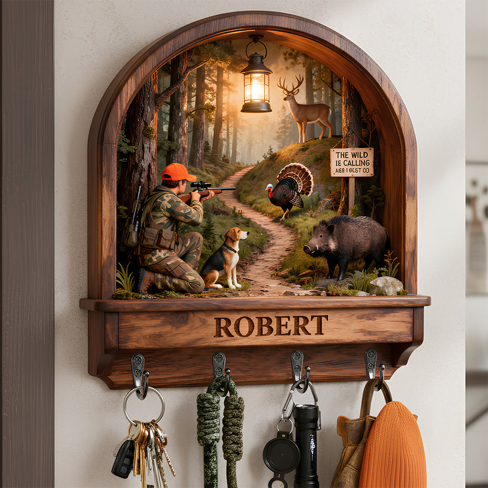 Adventure Key Hanger - Personalized Gifts For Hunting Lovers 03TODT161225