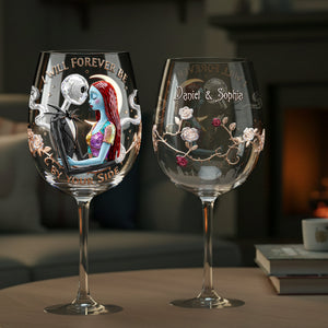 Forever Be By Your Side Drinking Glass - Personalized Gifts For Couples 04PALU081225