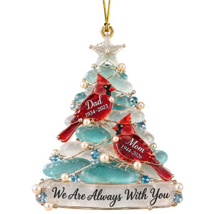 Heaven Cardinal Sea Glass Acrylic Ornament - Personalized Keepsake To Remember Departed Ones 03QHQN250926