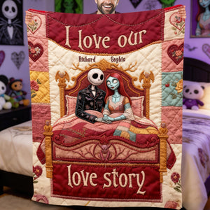 Gothic Couple Blanket - Personalized Gifts For Couple 02toqn080126