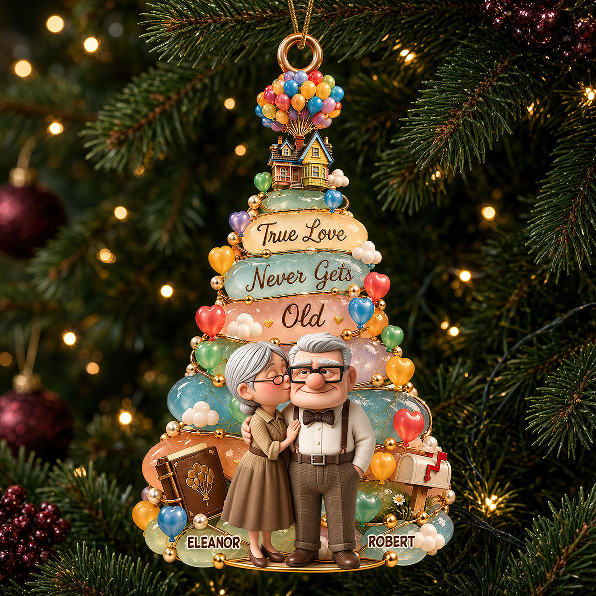 True Love Never Gets Old Ornament - Personalized Christmas Gifts For Couple 08nadt061026