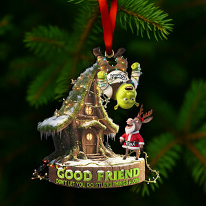Funny Friendship Ornament - Personalized Christmas Gifts For Best Friends 04PALU260925