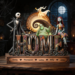 Spooky Family Acrylic Plaque - Personalized Gifts For Family 02padt250326
