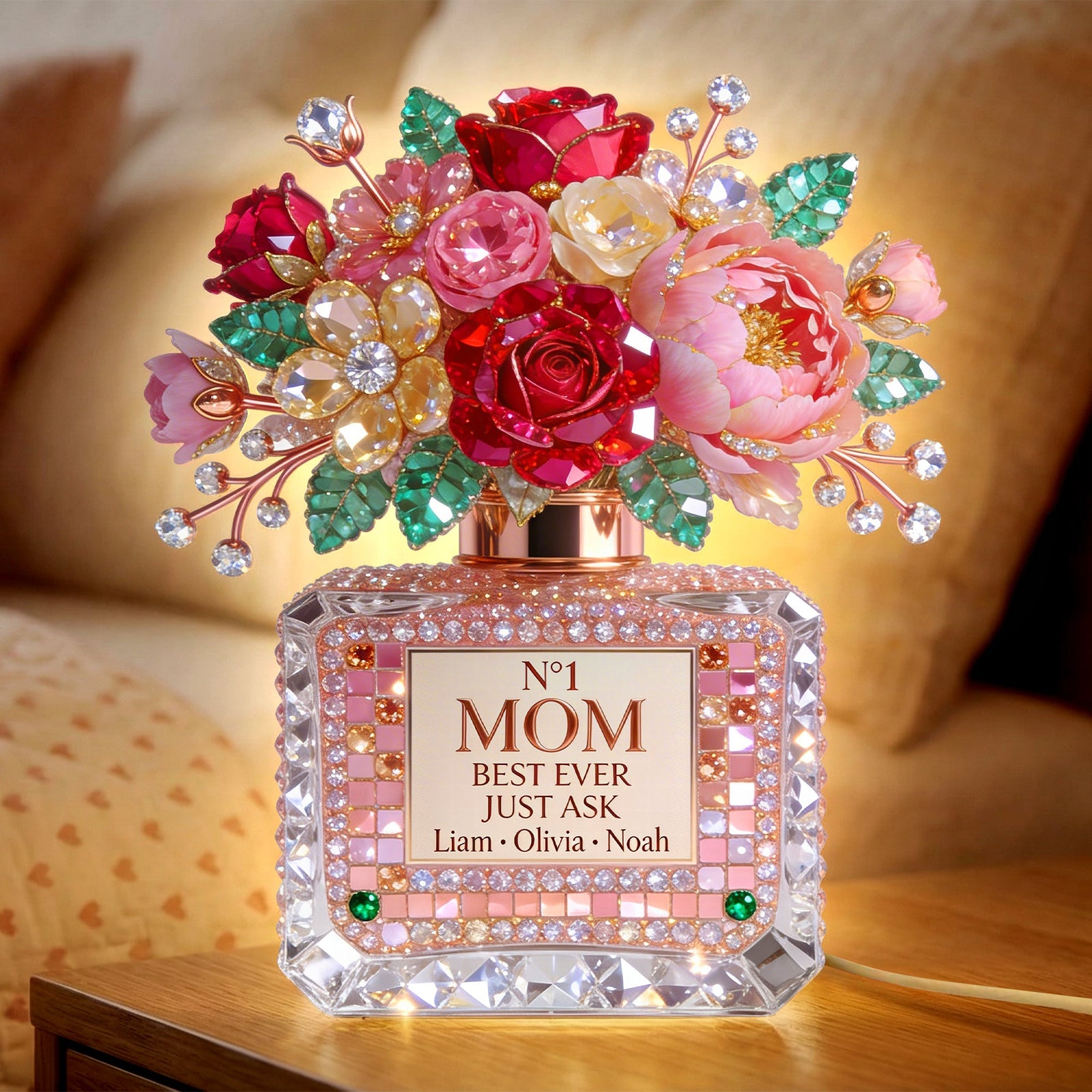 Floral Perfume Bottle Light Box - Personalized Gifts For Mom 04naqn060326