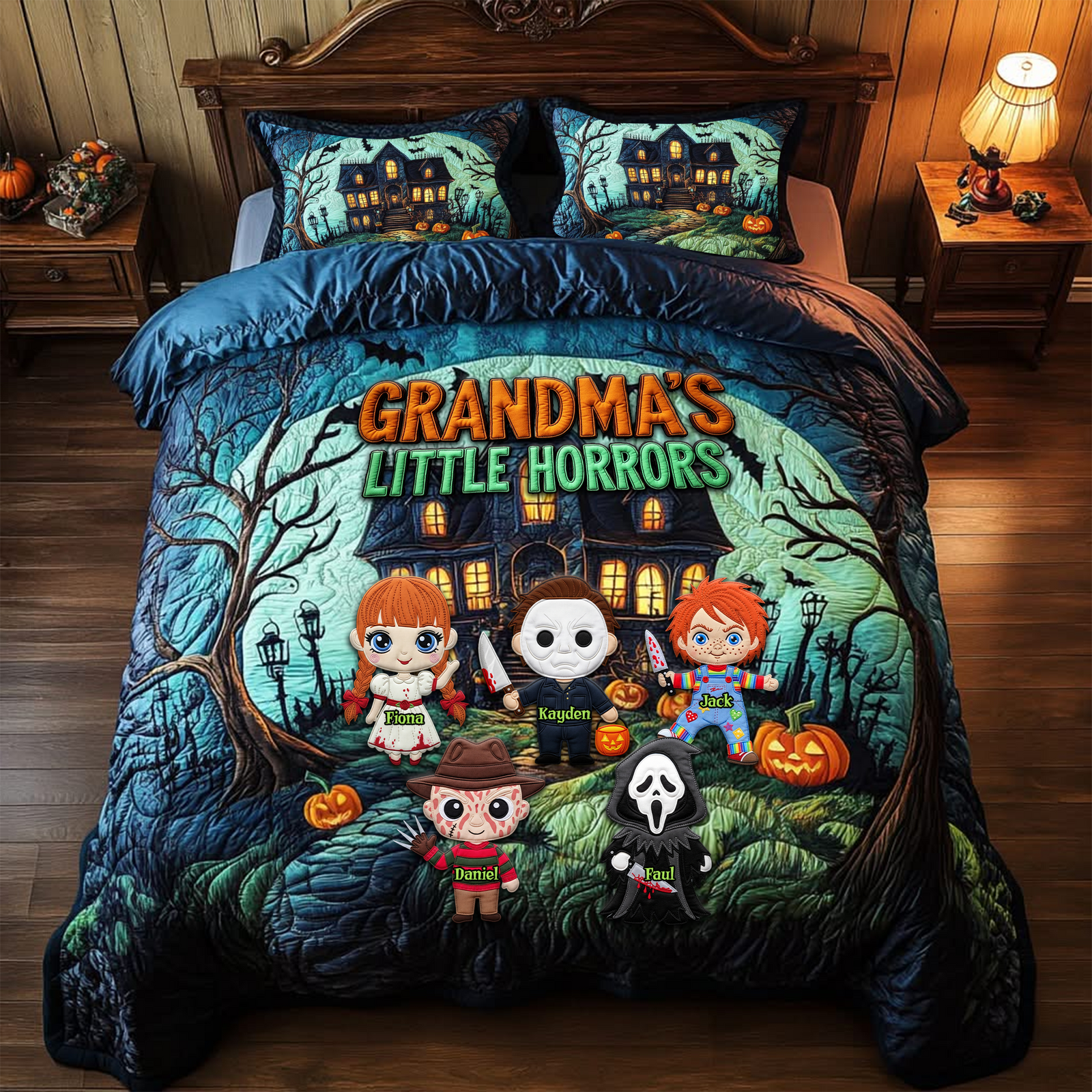 Little Horror Quilt Bed Set - Personalized Gifts For Grandma & Mom 02QHLU080825