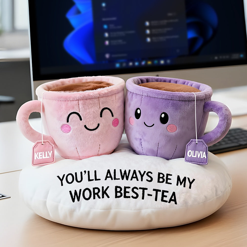 Work Best-tea Custom Shape Pillow, Personalized Gifts For Coworker 01qhta141125