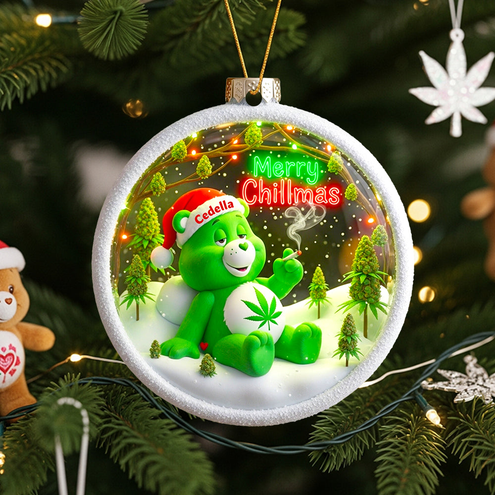 Merry Chillmas Ornament Personalized Gifts For Smokers 02TODT150825