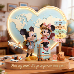 Wherever With You Acrylic Plaque - Personalized Gifts For Couples 05PATN100226-Homacus