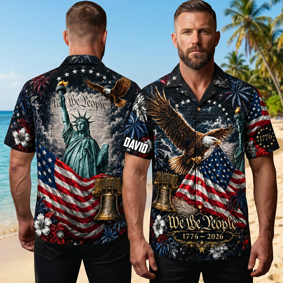 USA 250 Years of Freedom Hawaiian Shirt - Personalized Gifts 04totn100626