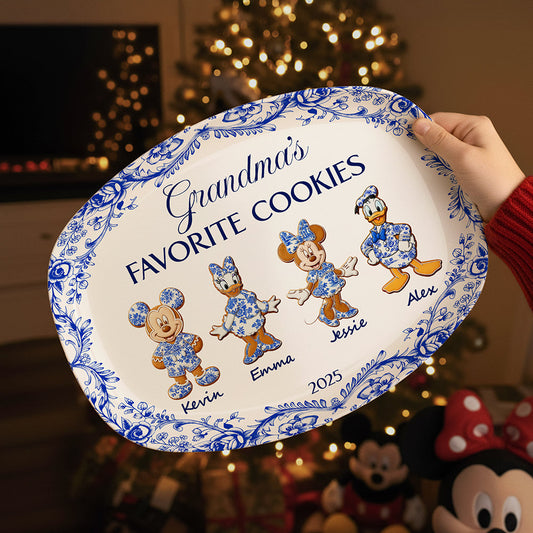 Grandma's Cookies Christmas Resin Plate Personalized Gifts For Grandma 01PGTA280825