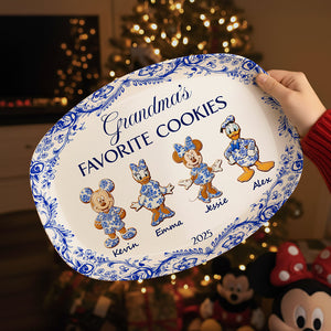 Grandma's Cookies Christmas Resin Plate Personalized Gifts For Grandma 01PGTA280825