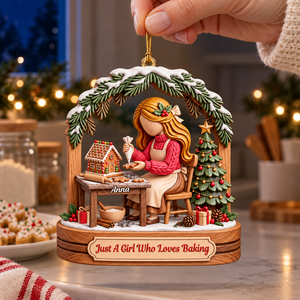 Baking Girl Christmas Ornament - Personalized Gifts For Baking Lovers 03pgqn151026
