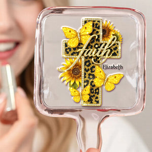 Faith Cross Handheld Mirror - Personalized Gifts For Christians 03HUDT051225