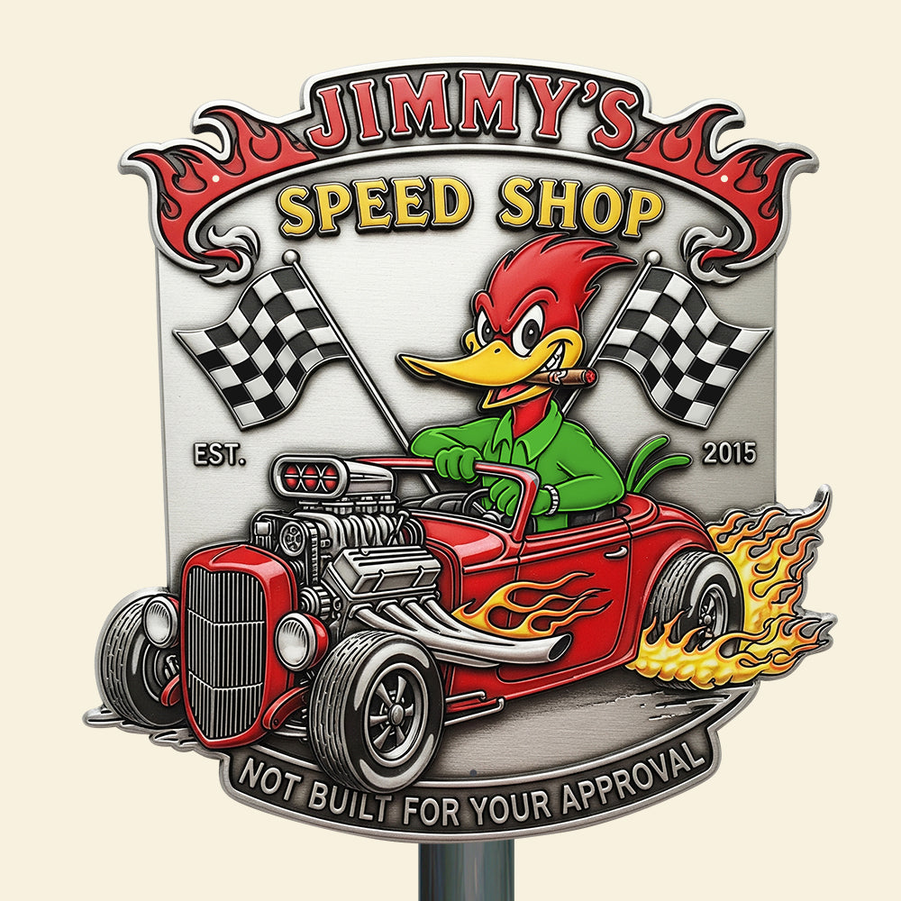 Santa’s Speed Shop Metal Sign – Personalized Christmas Gifts For Car Lovers 04qhqn010725