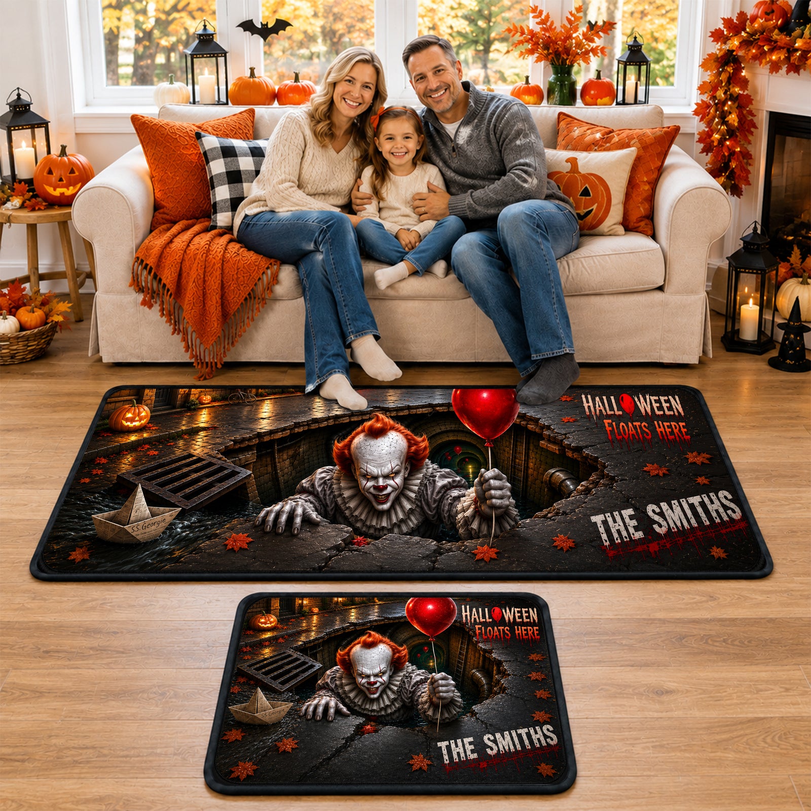 Demon Terror Runner Rug - Personalized Gifts For Horror Lovers 05haqn050926