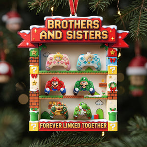 Brothers And Sisters Arcade Game Christmas Ornament - Personalized Gift For Siblings 01PATA300926