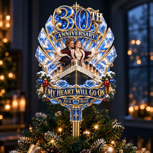 Timeless Love 30th Anniversary Tree Topper - Personalized Christmas Gift For Couples 03HADT100926
