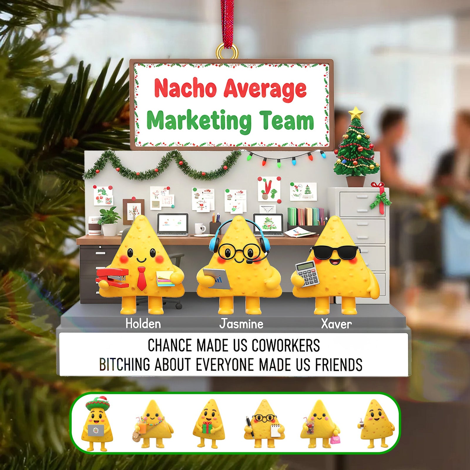 Nachos Coworkers Ornament - Personalized Gift For Coworkers Ornament 03NAMG241125-Homacus