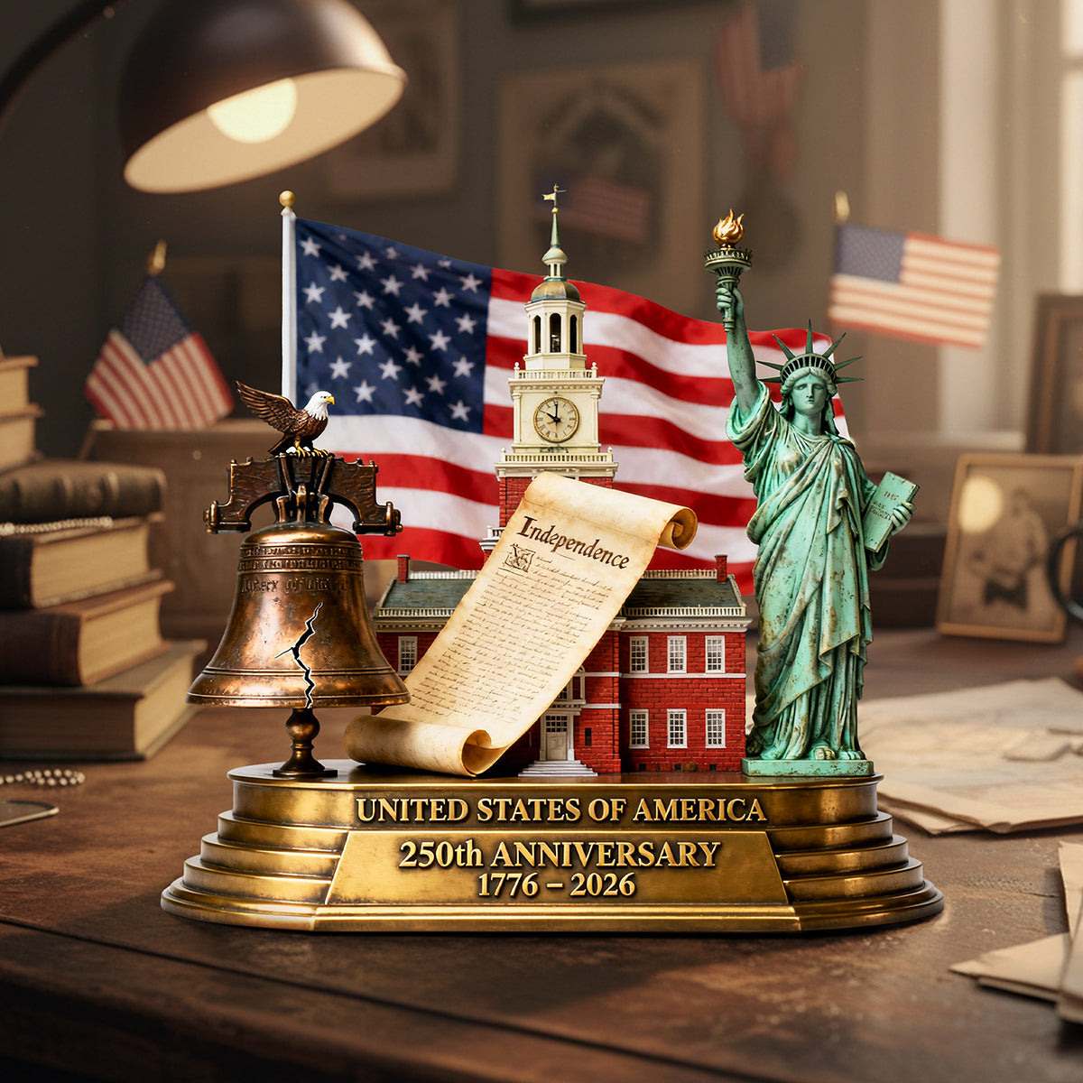 250th America Anniversary Acrylic Plaque - Personalized Gifts For Patriots 01kita040226