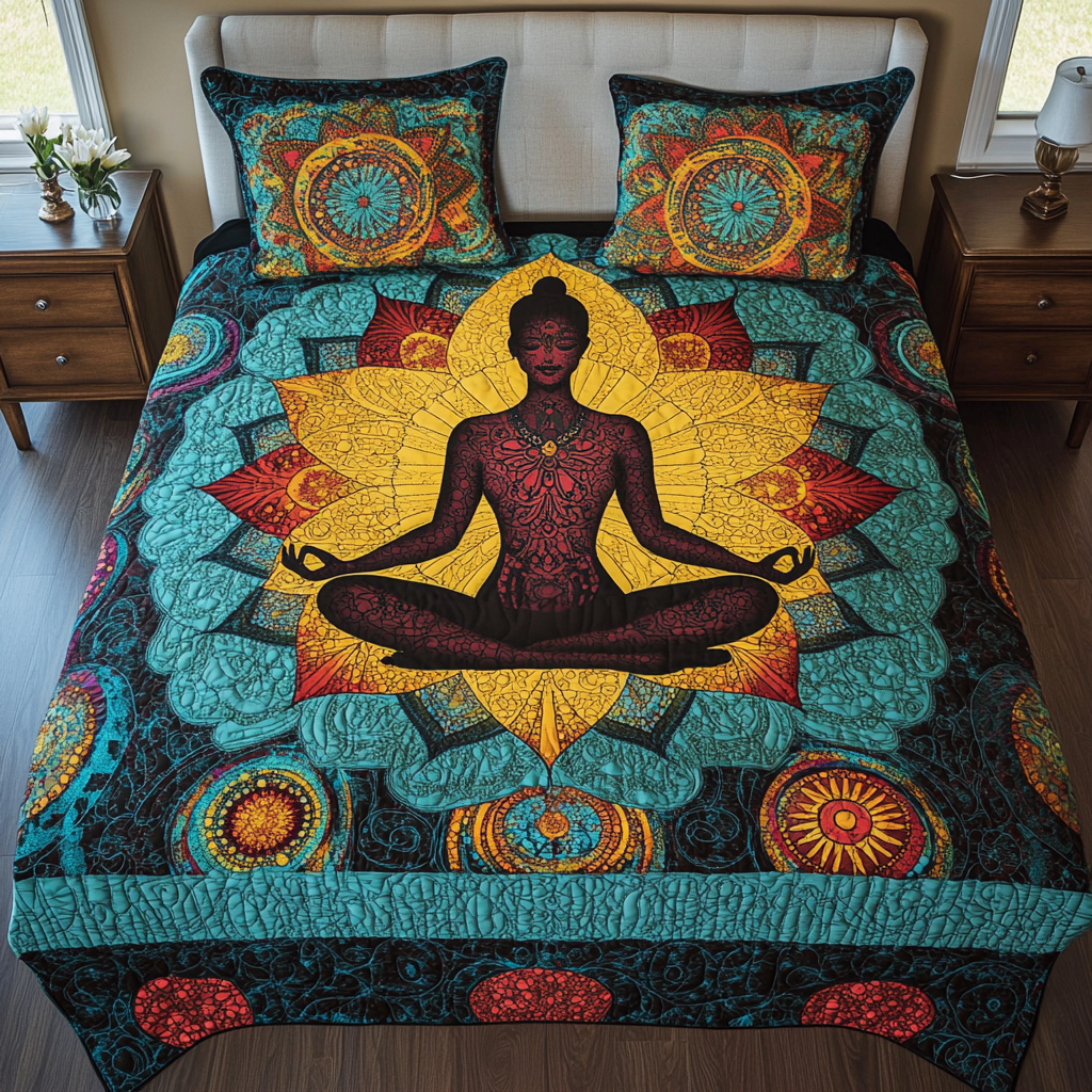 Mandala Meditation Quilt Bed Set - Gifts For Yoga Lovers 06TGLU170725