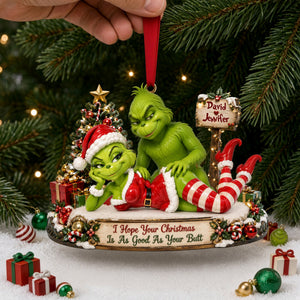 Cheeky Christmas Couple Ornament - Personalized Funny Gifts For Couple 05nalu150926