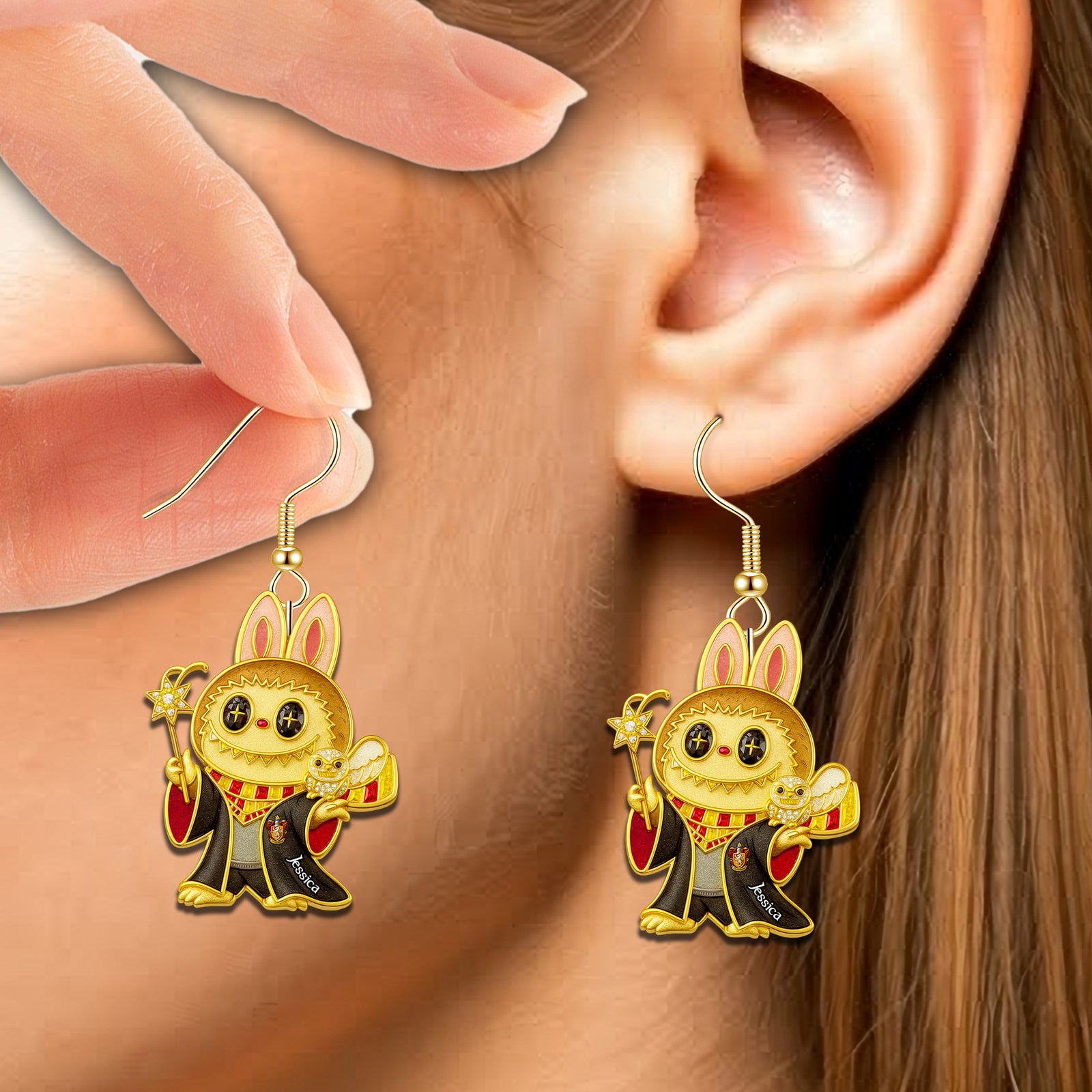 Enchanted Bunny Earrings Personalized Gifts For Fantasy Lovers 03HUDT190625