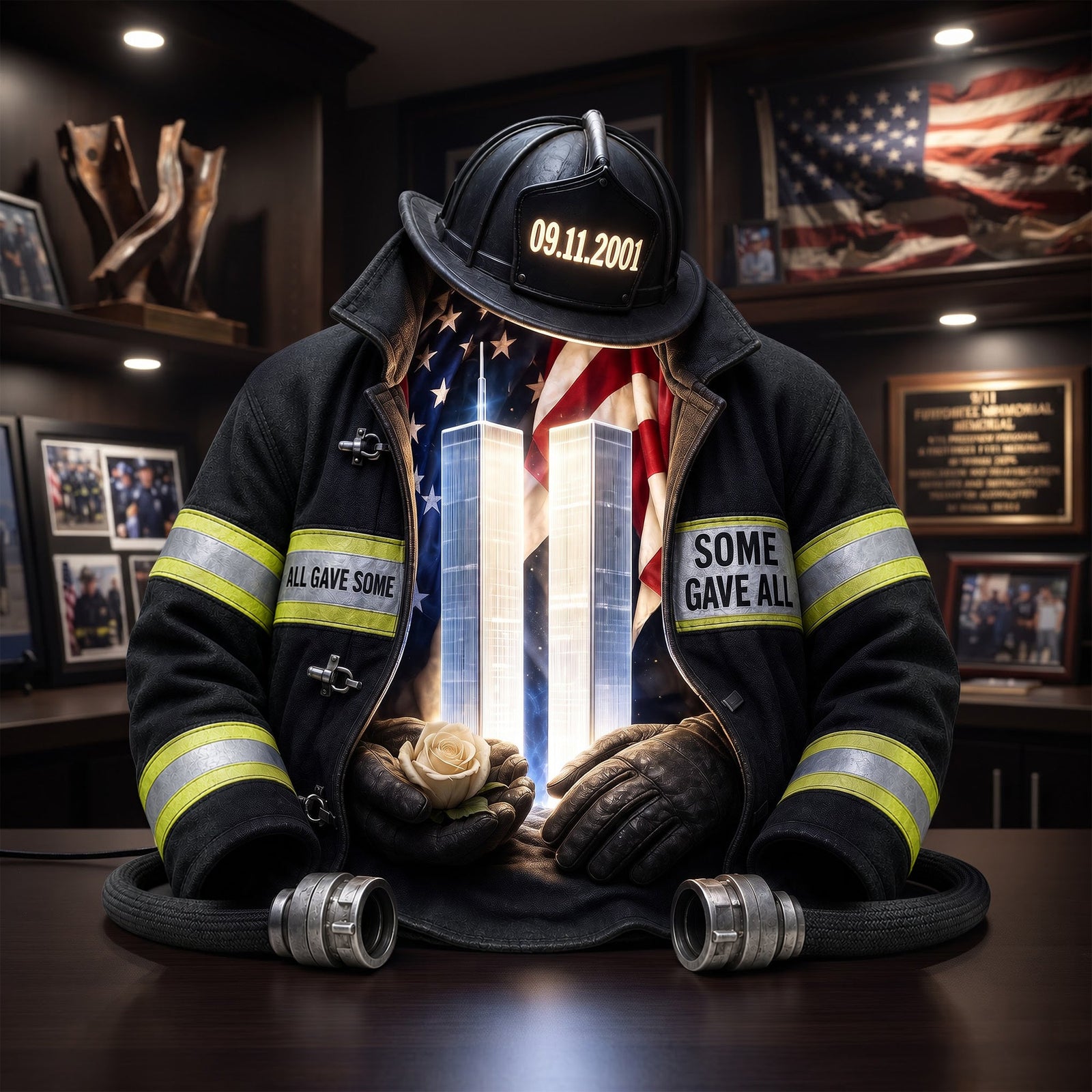Firefighter Memorial Heaven Acrylic Light Box - Personalized Gifts For Memorial 07halu290726
