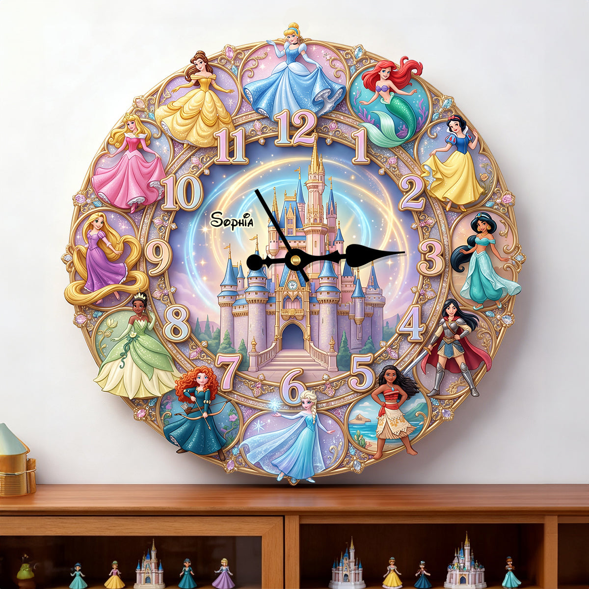 Personalized Gifts For Princess Fans Acrylic Hanging Wall Clock 04NATN310326