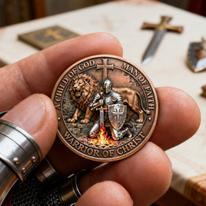 Warrior Of Christ Printed Metal Coin - Gift For Christian 04NALU130226