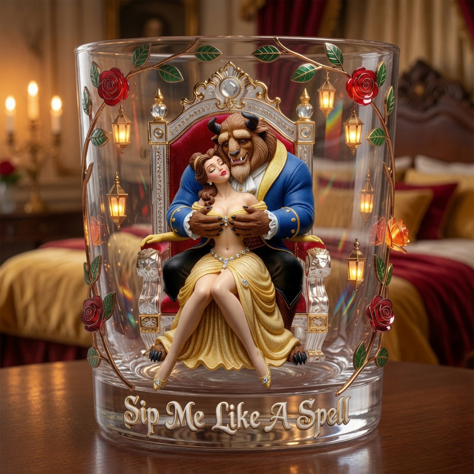 Hot Spell Love Round Glass - Personalized Gifts For Couple 06palu130726