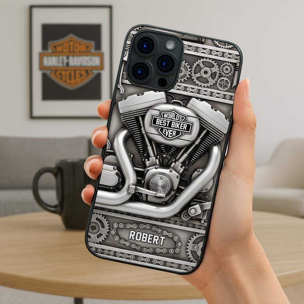 Personalized Gifts For Biker Phone Case, Motorcycle Engine 02QHPU180625