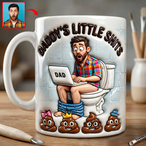 Funny Poop Dad Coffee Mug - Custom Photo Gifts For Father's Day Coffee Mug 04NAQN040326