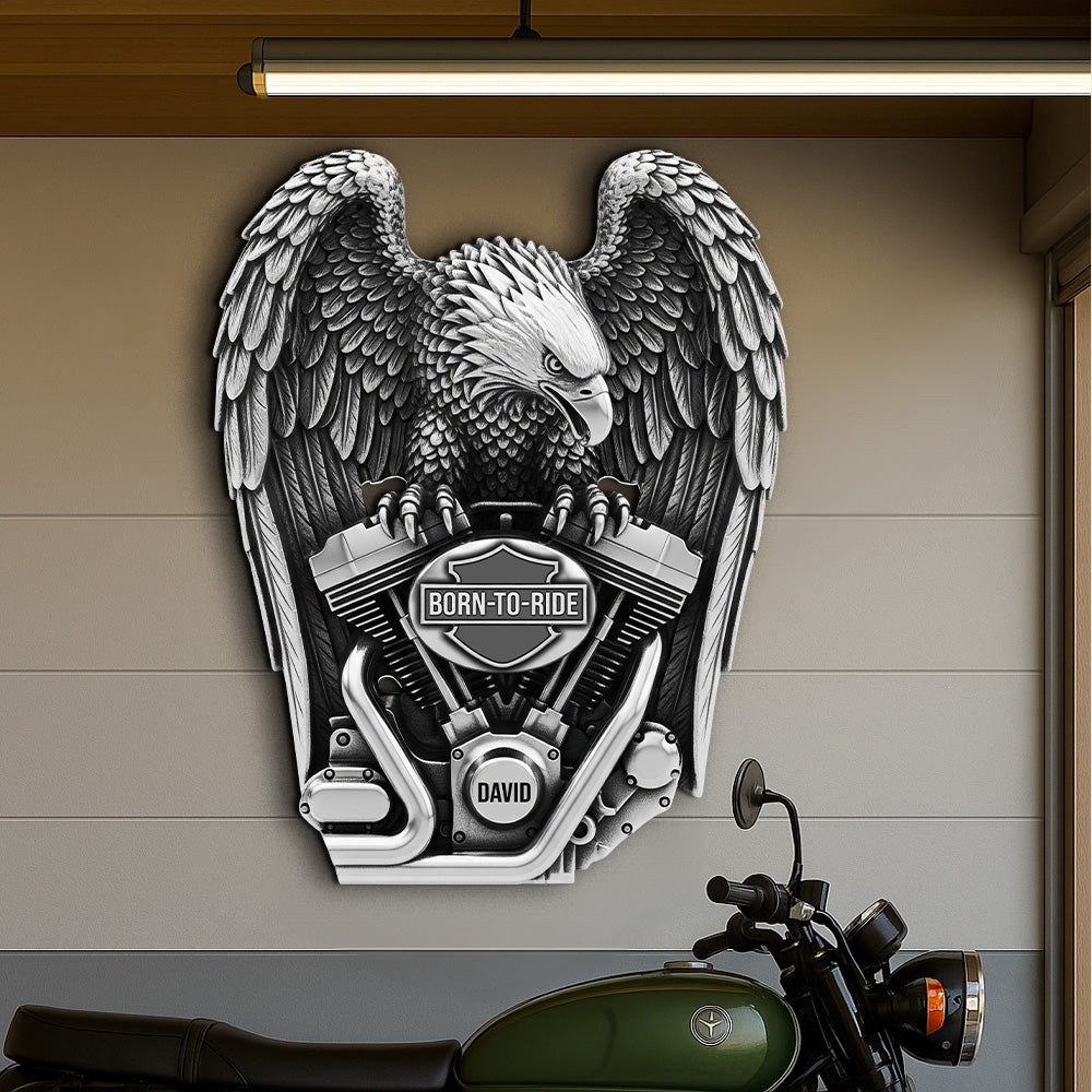 Fierce Motorcycle Engine Metal Sign - Personalized Gifts For Bikers 03qhtn120625