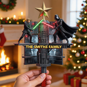 A New Christmas Adventure Acrylic Tree Topper - Personalized Gifts 02NADT110826