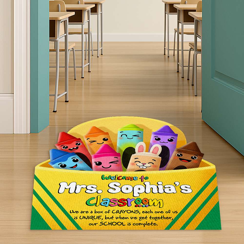Colorful Crayon Box Doormat - Personalized Gifts For Teacher 06HULU220725