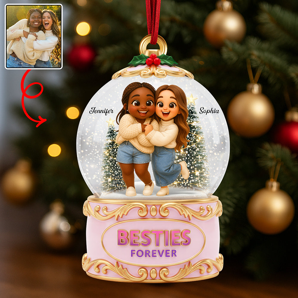 Holiday Besties Christmas Ornament - Custom Photo Gifts For Besties 01pgqn110925 - Ornament - GoDuckee