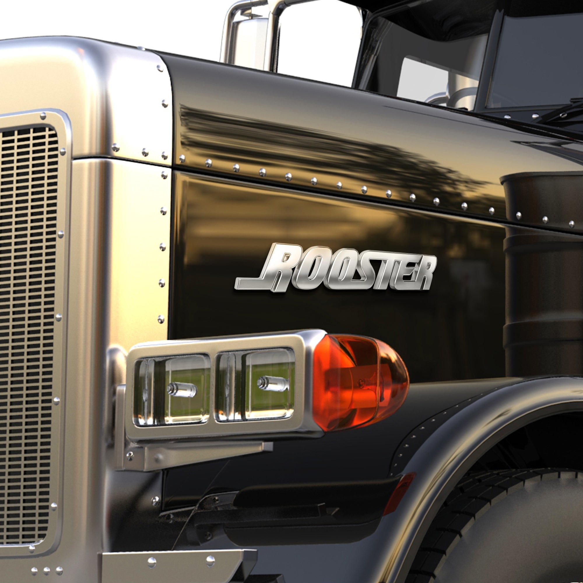 Semi-Truck Car 3D Letters Name Custom Metal Emblems With Double-sided Adhesive Tape 01huhu140825