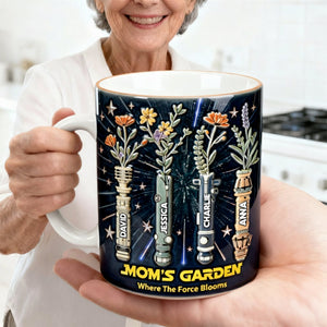 Mom's Floral Garden In Space Coffee Mug - Personalized Gifts For Mother 01nalu250226