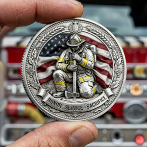 Firefighter Pride Printed Metal Coin - Personalized Gifts For Firefighter 03TOQN230226