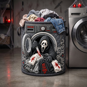 Horror Villain In The Washing Machine Quilted Laundry Basket - Personalized Gifts For Horror Lovers 07nadh140726