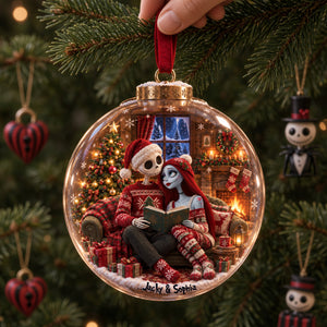 Cozy Spooky Couple Christmas Ornament - Personalized Gifts For Couple 09ttlu061026